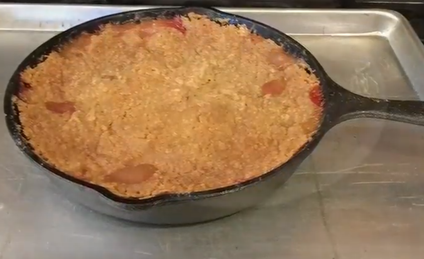 Iron Skillet Peach Crisp