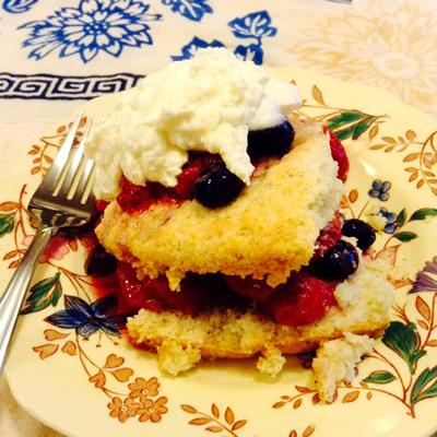 Cardamom Shortcake With Maple Berries