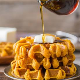 Pumpkin Waffles With Apple Cider