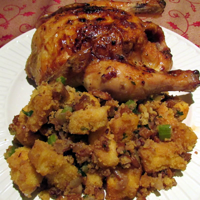 Maple Pecan Corn Bread Stuffing